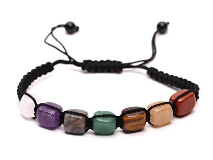 Náramek Shamballa 7 čaker z minerálů