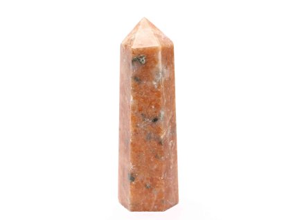 Obelisk Sluneční kámen špice 128 g - 9,6 cm #D57
