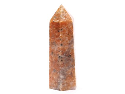 Obelisk Sluneční kámen špice 100 g - 8,2 cm #D60
