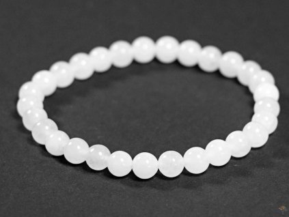 Náramek Jadeit bílý - 6 mm #718 z přírodních kamenů