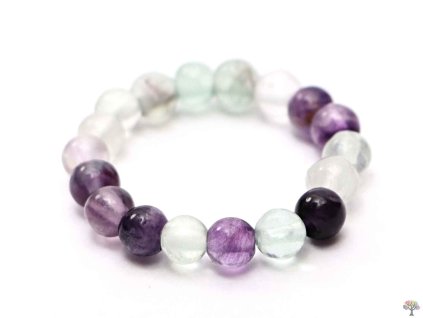 Pierścionek Fluoryt tęczowy - kulki 4 mm #32 - z naturalnych kamieni