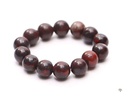 Pierścionek Jaspis brekcja - kulki 4 mm #44 - z naturalnych kamieni
