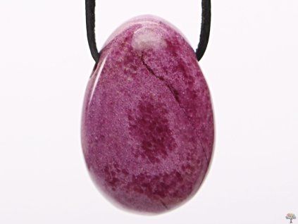 Stichtite stone pendant + leather strap #171