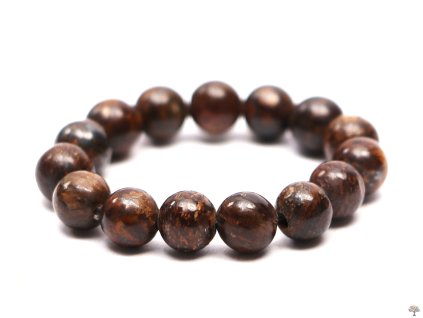 Pierścionek bronzyt - kulki 4 mm #61 - z naturalnych kamieni