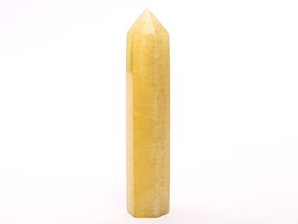 Obelisk fluoryt żółty szpic 82 g - 9,8 cm #C435