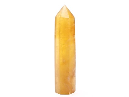 Obelisk fluoryt żółty szpic 96 g - 9,9 cm #C456