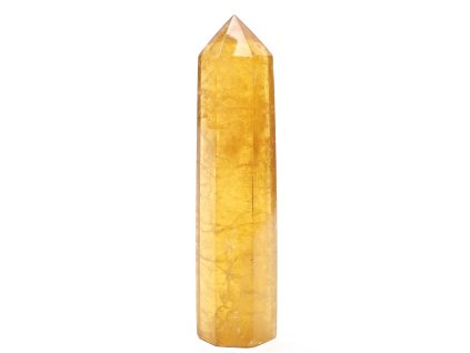 Obelisk fluoryt żółty szpic 118 g - 10,3 cm #C457