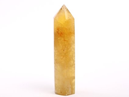 Obelisk fluoryt żółty szpic 162 g - 11 cm #C462