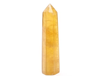 Obelisk fluoryt żółty szpic 88 g - 9,4 cm #C471