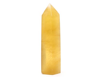 Obelisk fluoryt żółty szpic 132 g - 9,2 cm #C480