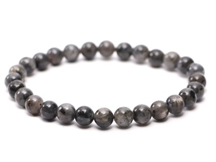 Náramek Spektrolit černý - 6 mm kuličky #821 - z přírodních kamenů