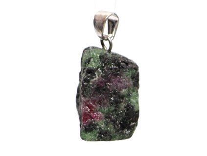 Ruby in Zoisite stone pendant, raw stone #183