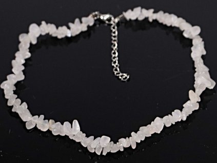 Náhrdelník Jadeit bílý tromlovaný #136 - z přírodních kamenů