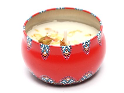 Vonná sojová svíčka v plechové dóze s vůní kokosu #SV110