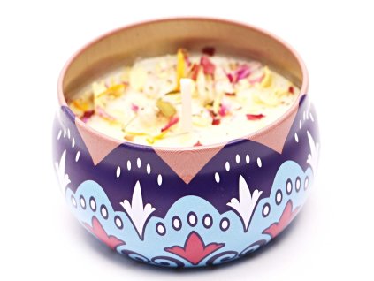 Świeca sojowa w metalowym pojemniku o zapachu wanilii #SV113