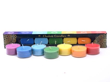 Arome Sada vonných čajových svíček chakra 7 ks, 20 g/ks #SV129
