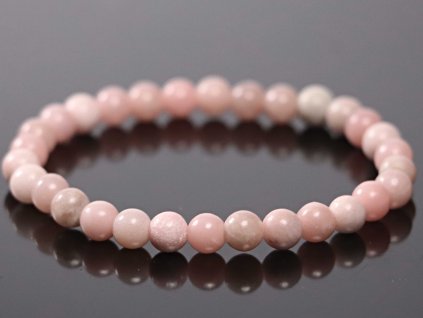 Bransoletka Opal różowy - kulki 6 mm #956 - z naturalnych kamieni