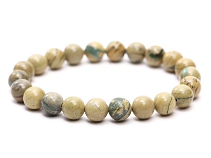 Bransoletka Dragon green Fénix - kulki 8 mm #960 - z naturalnych kamieni