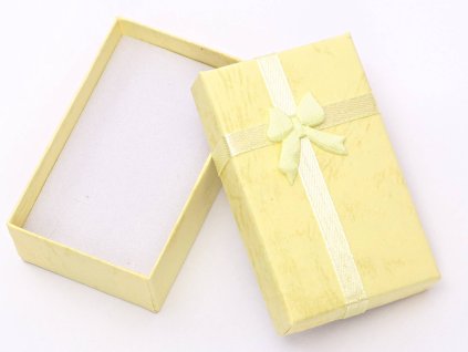 Pudełko prezentowe żółte 8x5x3 cm z kokardką #ZM02