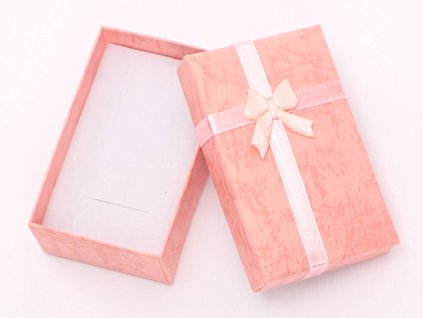 Pudełko prezentowe różowe 8x5x3 cm z kokardką #ZM03