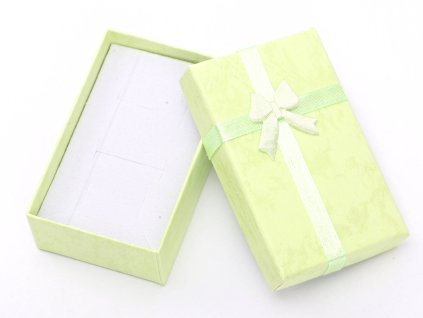 Pudełko prezentowe jasnozielone 8x5x3 cm z kokardką #ZM04