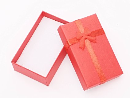 Pudełko prezentowe czerwone 8x5x3 cm z kokardką #ZM05
