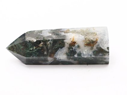 Obelisk Achát mechový špice 76 g - 7,5 cm #D271