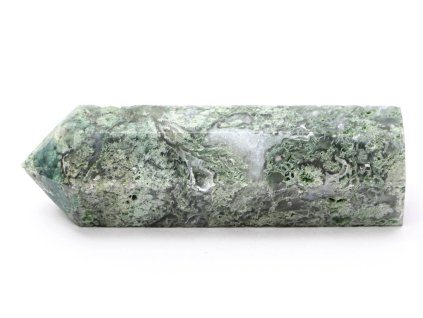 Obelisk Achat mechowy szpiczasty 86 g - 8,7 cm #D278