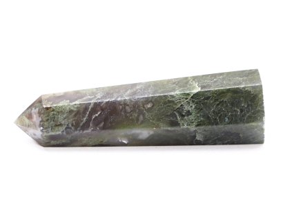 Obelisk Achát mechový špice 73 g - 8,8 cm #D285