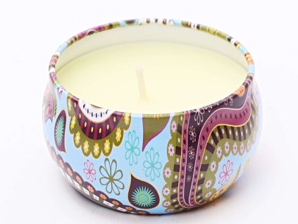 Vonná sojová svíčka v plechové dóze s vůní Gardenia #ZB124 Gardénie