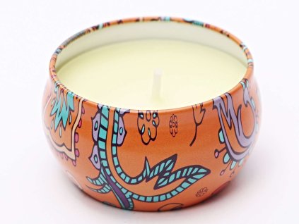 Świeca sojowa w metalowym pojemniku o zapachu wiosny #ZB128 Wiosna