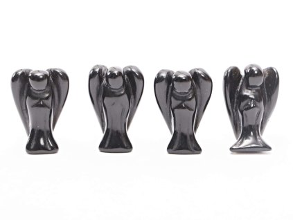 Anděl Obsidián černý 25x20 mm z přírodního kamene #ZB144