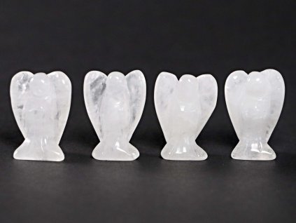 Anděl Křišťál 25x20 mm z přírodního kamene #ZB156