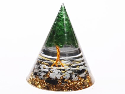 Piramida orgonitowa 6x5 cm drzewo życia #OR160