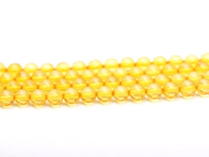 Jantar přírodní korálky 4 mm šňůra 40 cm 94 korálků #ZB228