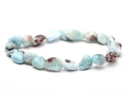 Náramek Larimar - valounky 4 - 10 mm #170 - z přírodních kamenů