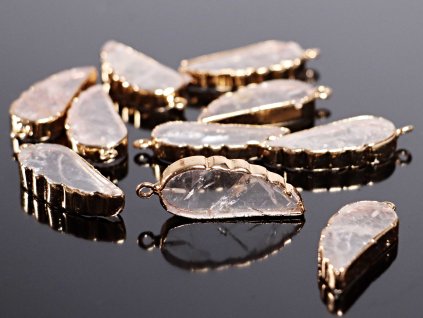 Přívěsek Křišťál andělské křídlo 33x13 mm #ZB278