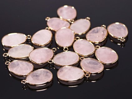 Růženín fasetový přívěsek 25x18 mm #ZB279