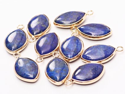 Lapis Lazuli přívěsek tvar kapky 25x18 mm #ZB284 oboustranně leštěný