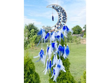 Lapač snů Měsíc se stromem života – Lapis Lazuli #ZB313
