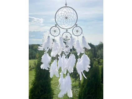 Lapač snů – bílý ochranný amulet #ZB331