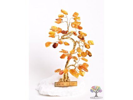 Amber lucky tree 13 cm - B0 - #66