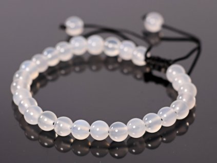 Náramek Shamballa Křišťál - 6 mm kuličky #1000 - z přírodních kamenů