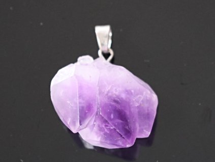 Přívěsek z přírodního ametystu – špička - květ #ZB134