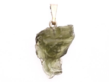 Přívěsek Vltavín 1.4 g 16 x 14 mm šlupna chirurgická ocel #V104