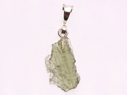 Přívěsek Vltavín 0.4 g 14 x 7 mm šlupna chirurgická ocel #V109