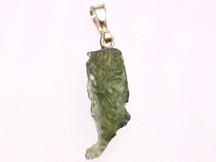 Přívěsek Vltavín 0.8 g 19 x 10 mm šlupna chirurgická ocel #V111