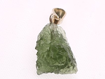 Přívěsek Vltavín 0.8 g 12 x 9 mm šlupna chirurgická ocel #V114