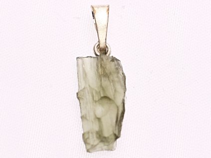 Přívěsek Vltavín 0.6 g 14 x 7 mm šlupna chirurgická ocel #V115