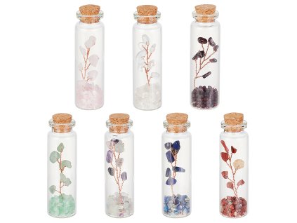 Strom života MIX v 7 lahvičkách ze skla #ZB544 výška 7 cm